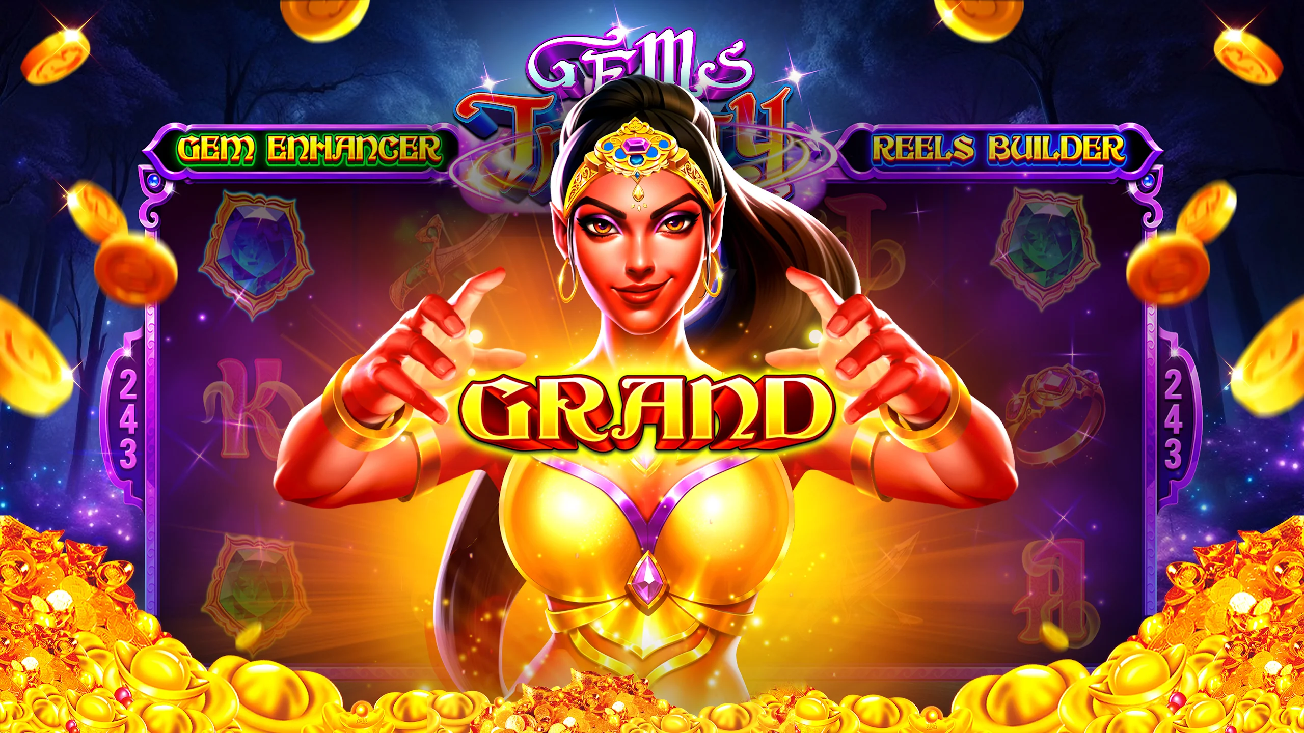 An image highlighting the various game categories and features available within the JiliPark app.